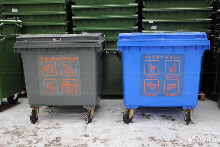 Мусорный Пластиковый Бак 1100л C1999