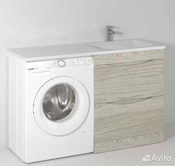 Тумба с раковиной над стиральной машиной