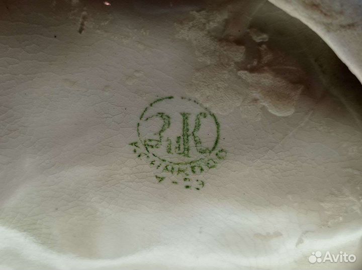 Статуэтка птица гусь лебедь антикварная Конаково