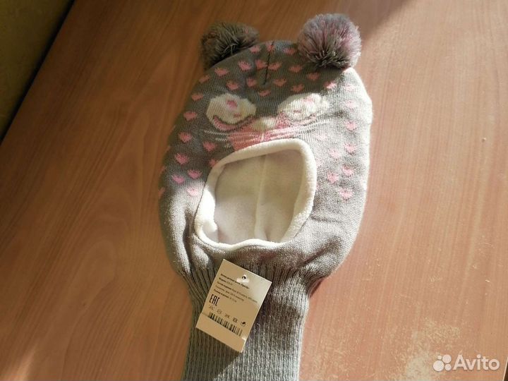 Шапка шлем для девочки 50