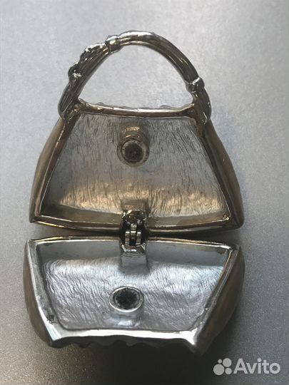 Шкатулка Сумка металическая со стразами