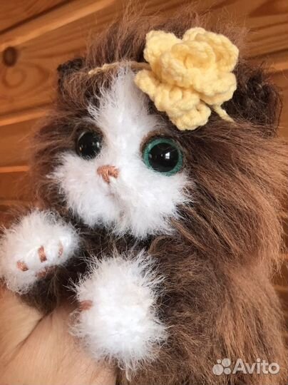 Котенок реалистичный спицами