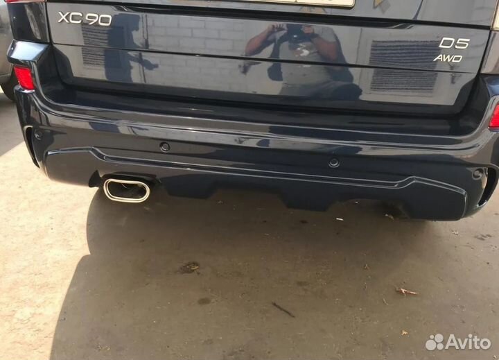 Накладка на задний бампер maxton Volvo XC90