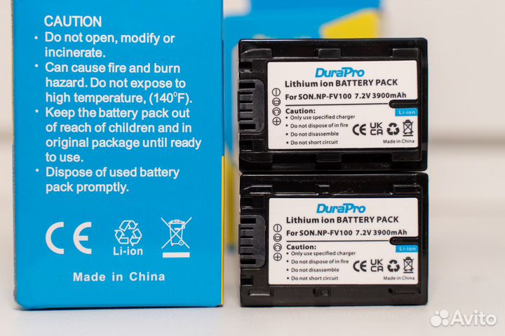 Аккумулятор для Sony NP-FV100