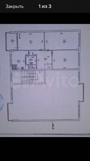 3-к. квартира, 66 м², 5/5 эт.