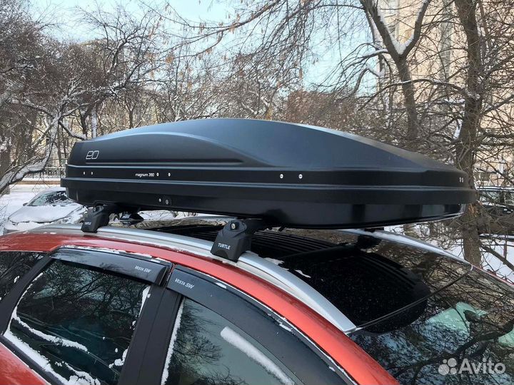 Автобокс Магнум 390 черный карбон на Vesta