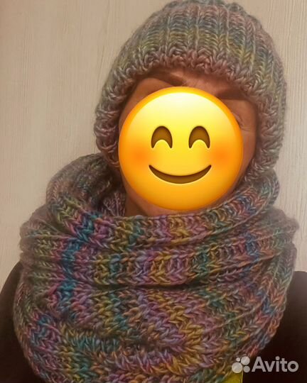 Комплект шапка и снуд