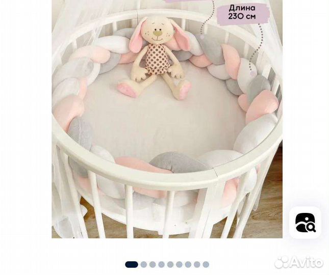 Бортик коса в кроватку