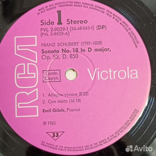 Franz Schubert,Franz Liszt,Emil Gilelsвинил