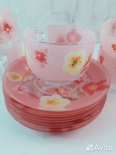 Чайно-кофейный набор 160 мл. Luminarc Poeme Rose П