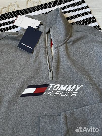 Новый 1/4 зип свитшот Tommy Hilfiger Оригинал