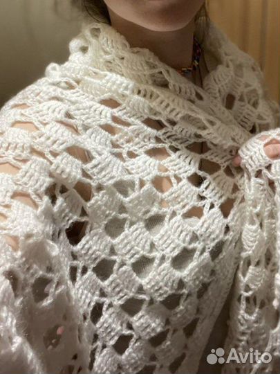 Шали вязаные шерстяные