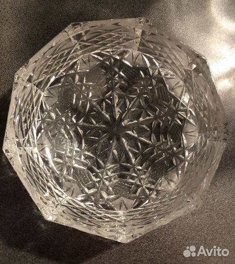 Ваза для фруктов Дракон Гусь хрусталь и блюдо