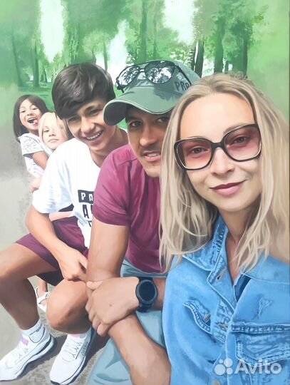 Портреты по фото масляными красками