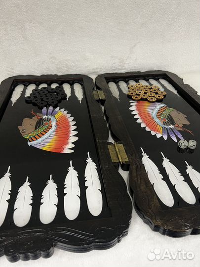 Нарды ручной работы со стеклянным игровым полем