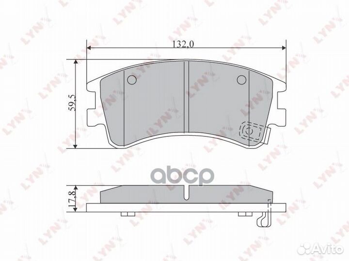 Колодки тормозные дисковые перед BD5112 LYN