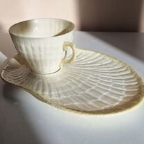 Редкая чайная пара Belleek, Ирландия, винтаж