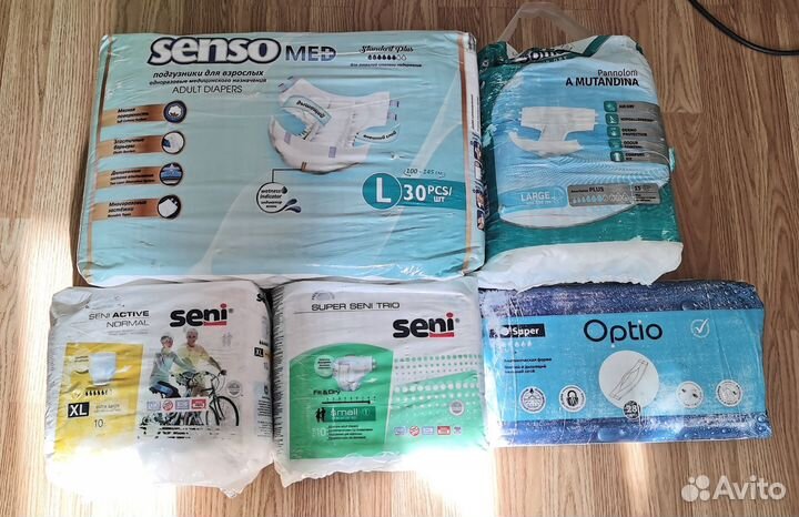 Подгузники, трусы для взрослых seni