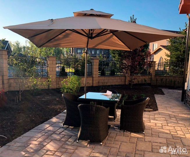 Уличный зонт. Зонт для кафе и ресторанов. Боковой