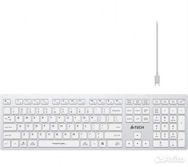 Беспроводная клавиатура A4Tech Fstyler FBX50C, бел