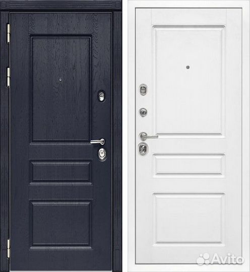 Дверь входная с белой коробкой