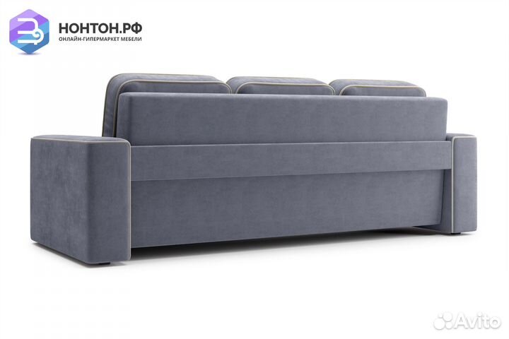 Диван еврокнижка Берген 3-х местный темно-серый