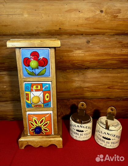 Солонка и сахарница с ложками «Старый Прованс»