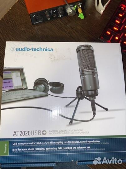 Микрофон студийный audio-technica AT2020USB+
