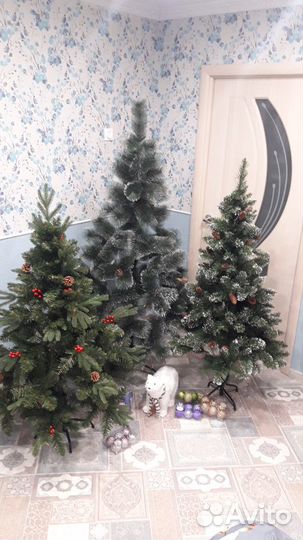 Елка искусственная + украшения в подарок