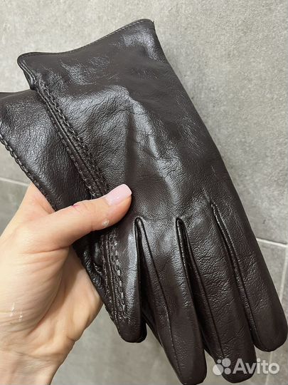 Перчатки женские кожаные демисезонные
