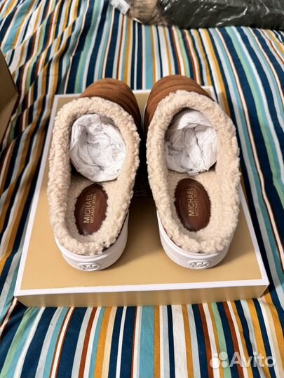 Меховые сабо michael kors новые оригинал