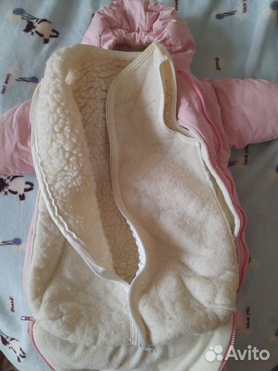 Комбинезон конверт для новорождённой девочки