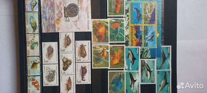 Альбом с марками рыбы