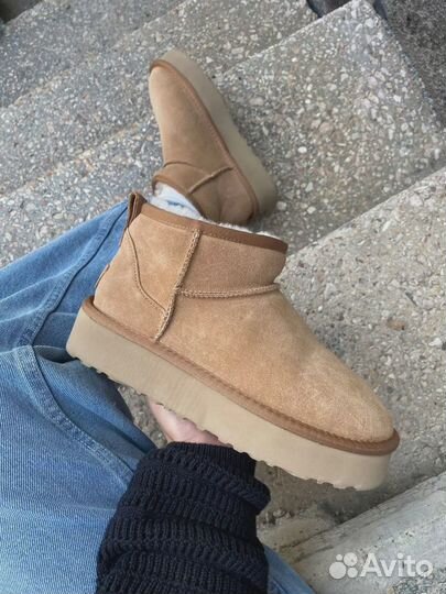 UGG Mini Platform Beige женские (Арт.4352)