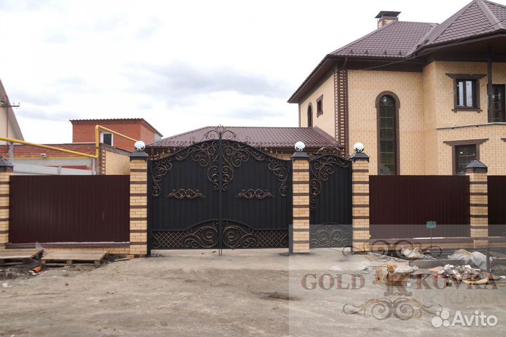 Кованные ворота распашные