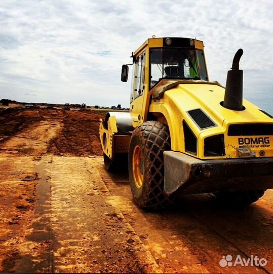 Аренда грунтового катка / Услуги дорожного катка