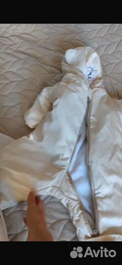 Комплект для новорожденного кокон и комбинезон