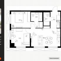 2-к. квартира, 55,8 м², 24/24 эт.