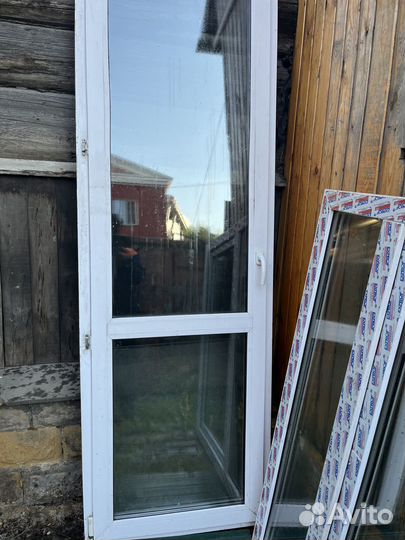 Двери пластиковые бу, окно