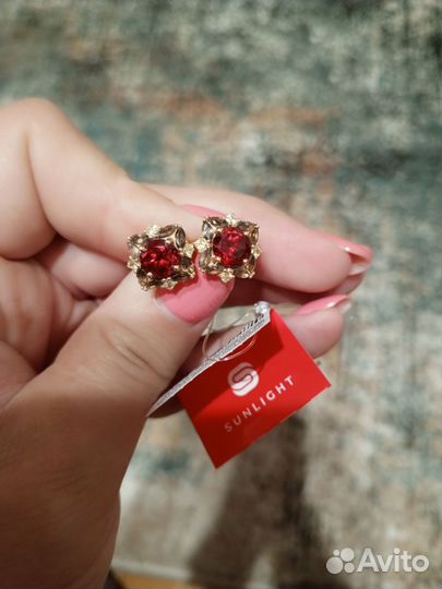 Серьги конго серебро 925