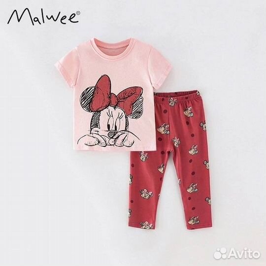 Костюм футболка и лосины на девочку новый 90/140