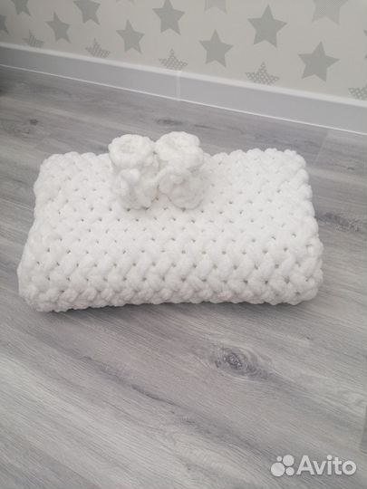 Детский пледик вязаный