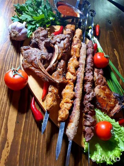 Колбаса Халяль, Копченый курдюк, Маринады,Люля