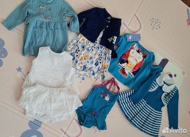 Вещи на девочку 74-80. Голубой цвет