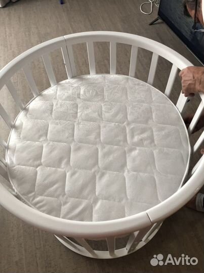 Детская кроватка трансформер круглая