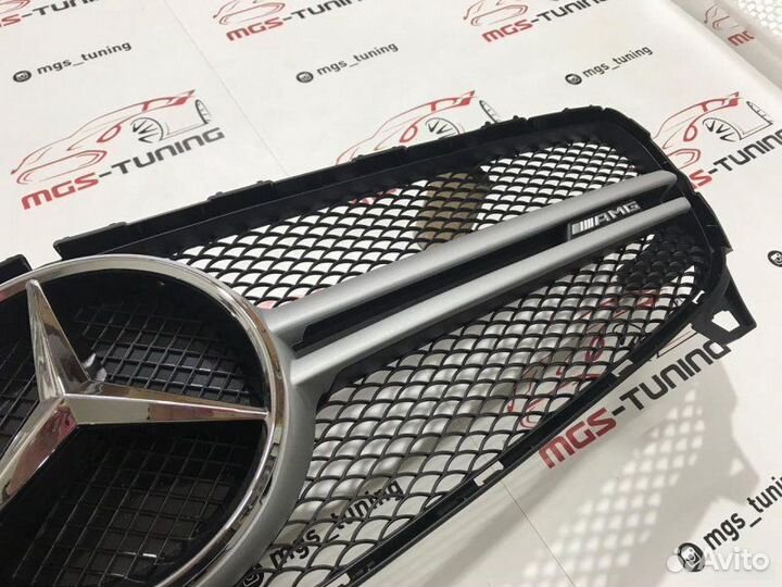 Решетка Mercedes A-class w176 AMG 45 Silver + AMG