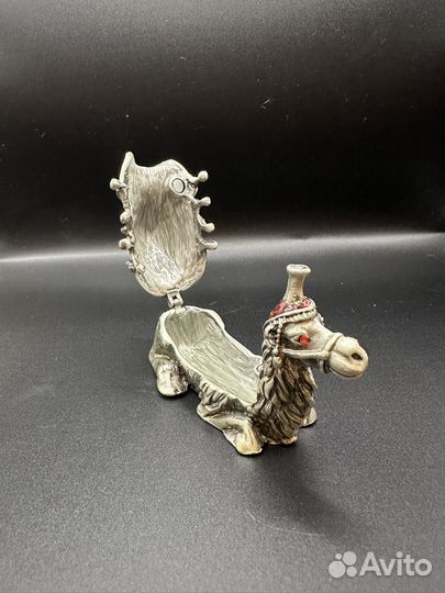 Шкатулка металл стразы эмаль