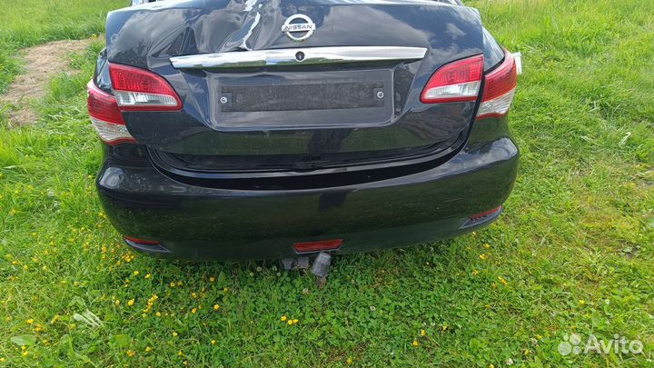 Nissan almera g15 бампер задний оригинал черный