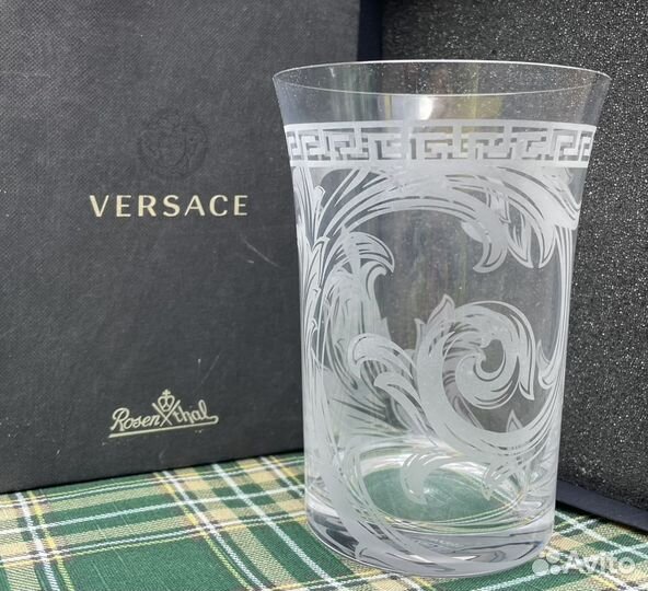 Бокалы, стаканы и блюдо Versace Rosenthal