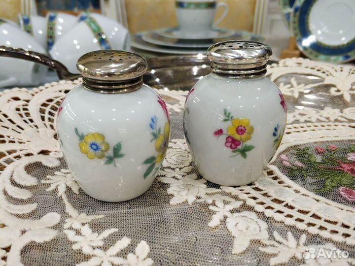Старинный фарфоровый набор соль перец
